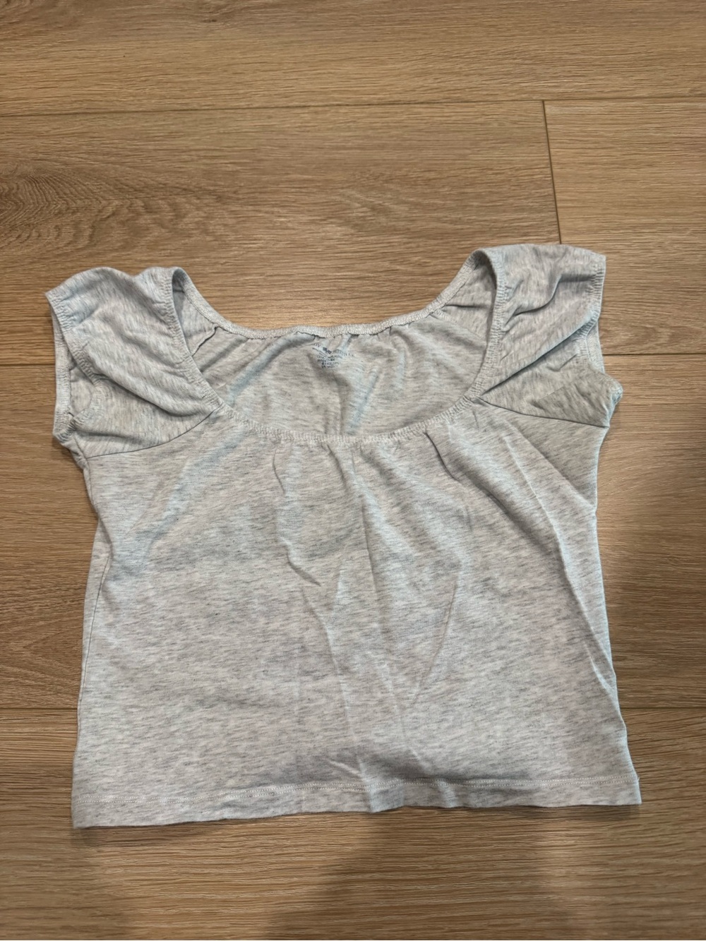 Brandy Melville Light Gray Scoop Crop Top